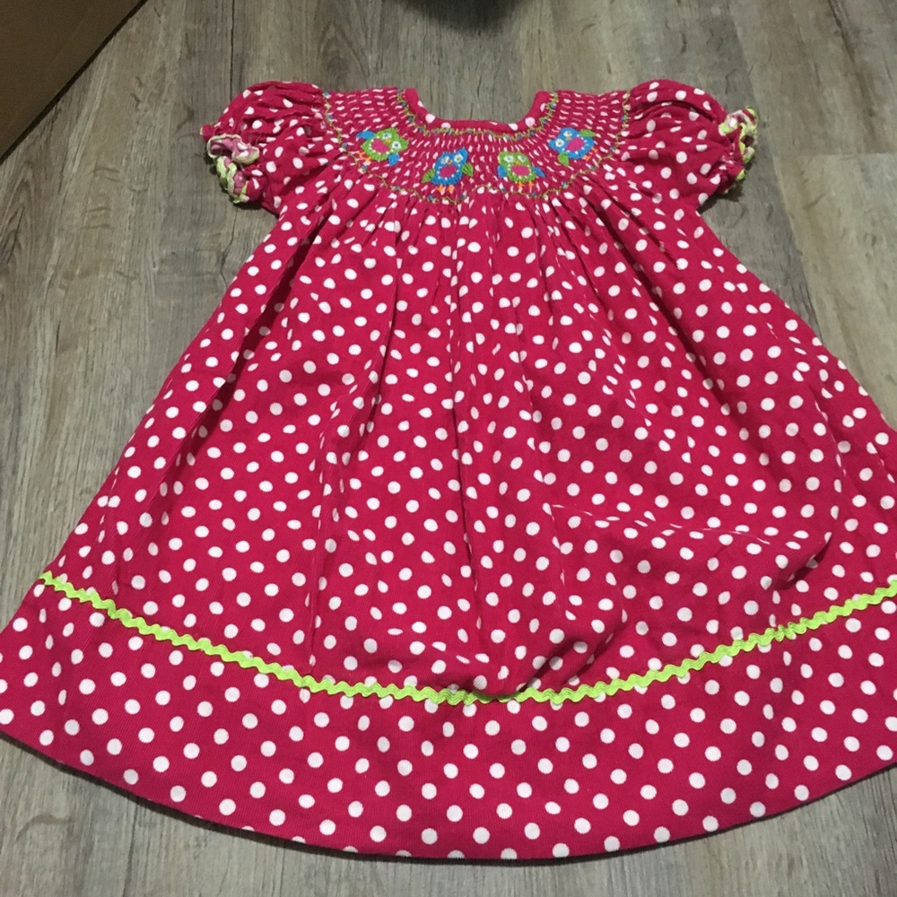Smocked Owl dress